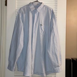 Lacoste vintage mens button up shirt